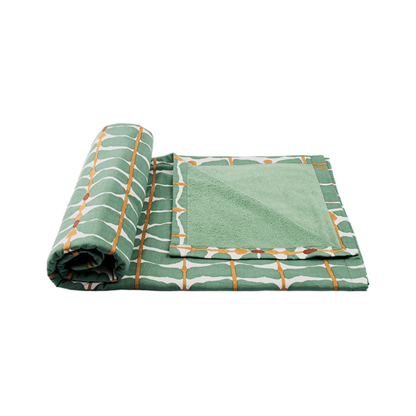 Cell Towel - Hand Printed Green