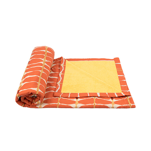 Cell Towel - Hand Printed Orange
