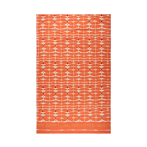 Cell Towel - Hand Printed Orange